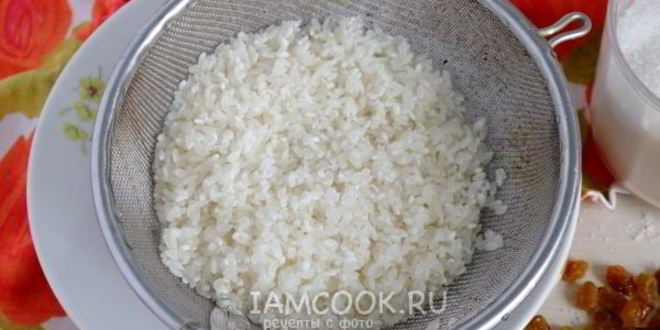 Рецепт рисовой каши на воде с изюмом