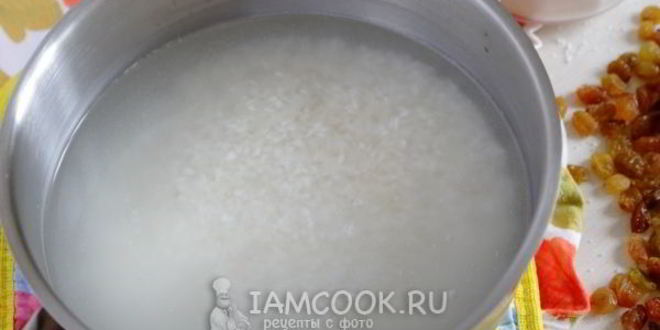 Рецепт рисовой каши на воде с изюмом