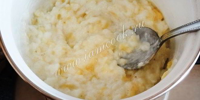 Рецепт рисовой каши с бананом