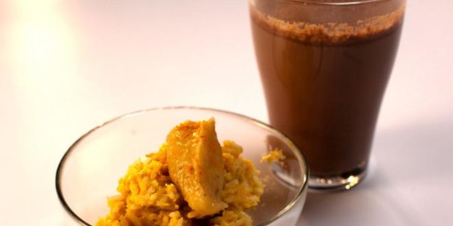 Рецепт рисовой каши с банановой карамелью и какао