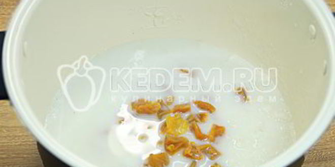 Рецепт рисовой каши с курагой в мультиварке