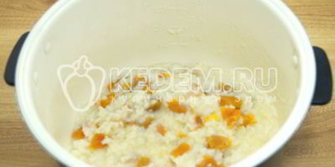 Рецепт рисовой каши с курагой в мультиварке