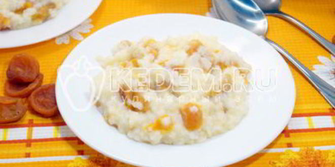Рецепт рисовой каши с курагой в мультиварке