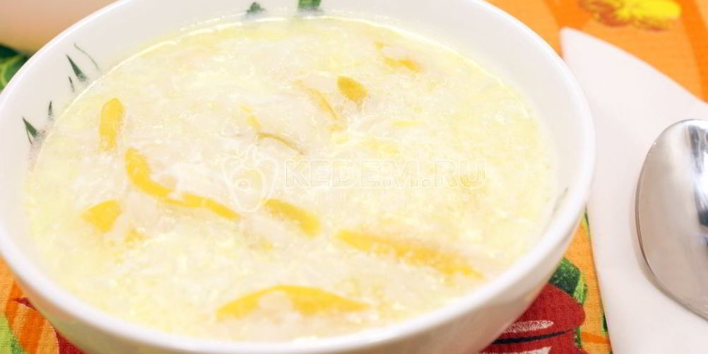 Как приготовить рисовую кашу с персиком