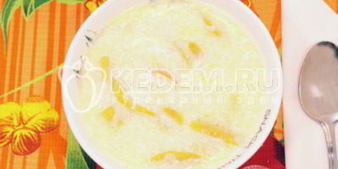 Рецепт рисовой каши с персиком