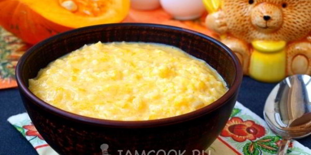 Как приготовить рисовую кашу с тыквой на молоке