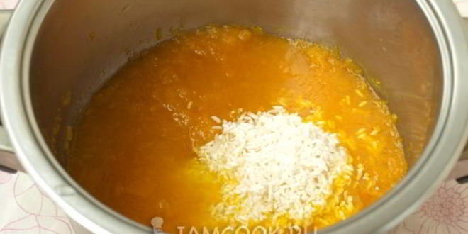 Рецепт рисовой каши с тыквой на молоке