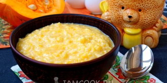 Рецепт рисовой каши с тыквой на молоке