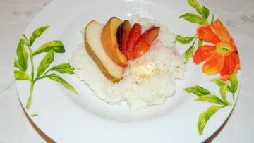 Рецепт Рисовой каши с запеченными фруктами