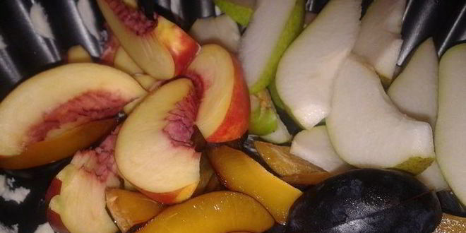 Рецепт рисовой каши с запеченными фруктами