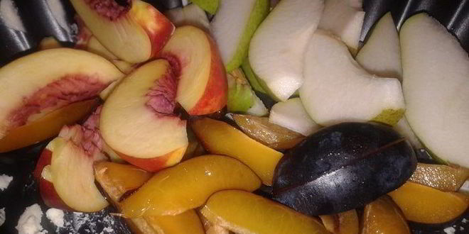 Рецепт рисовой каши с запеченными фруктами