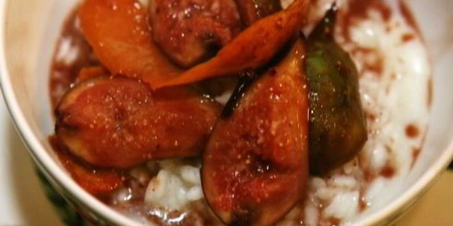 Рецепт рисовой каши со свежим инжиром и пряностями