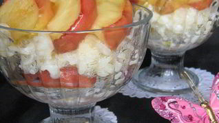 Рецепт Сливочной рисовой каши с яблоками