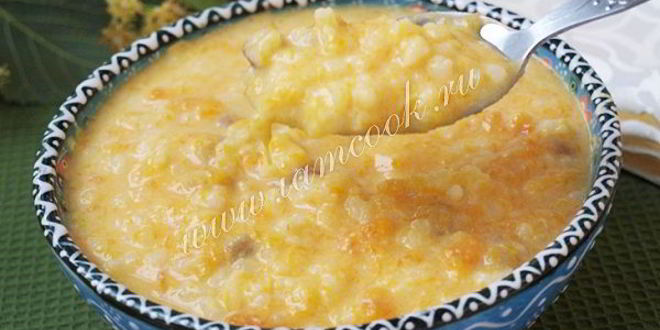 Рецепт тыквенной каши с рисом