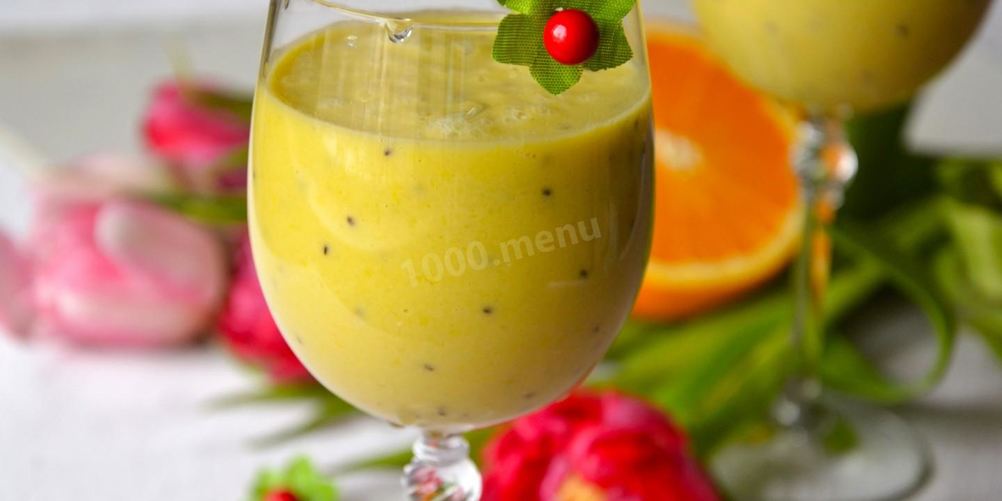 Как приготовить апельсиновый коктейль с киви и сливками