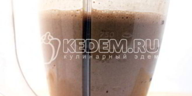 Рецепт бананова-шоколадного коктейль