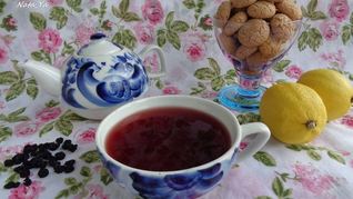 Рецепт Чая из черной смородины с мятой