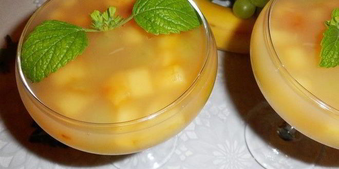 Рецепт чайного желе с фруктами