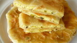 Рецепт Плациндов с творогом и зеленью