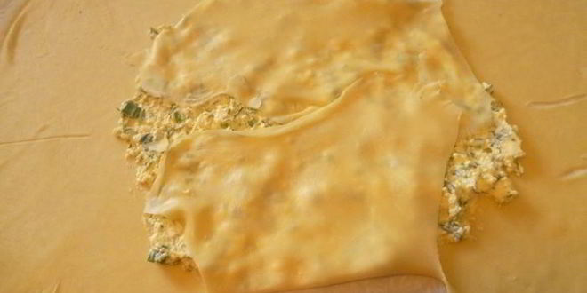 Рецепт плациндов с творогом и зеленью