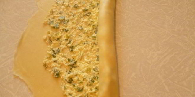 Рецепт плациндов с творогом и зеленью