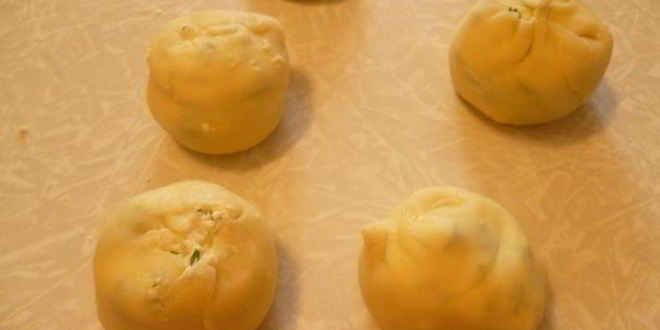 Рецепт плациндов с творогом и зеленью