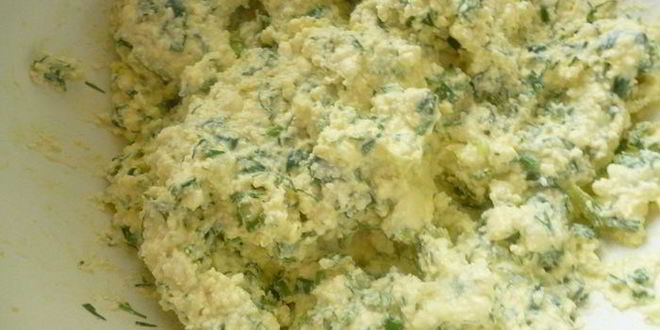 Рецепт плациндов с творогом и зеленью