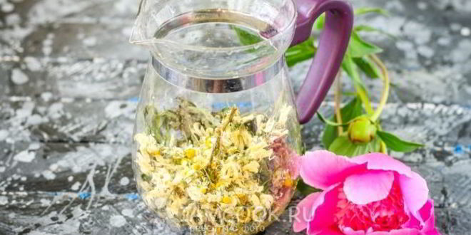 Рецепт цветочного чая с ромашкой, акацией и мятой