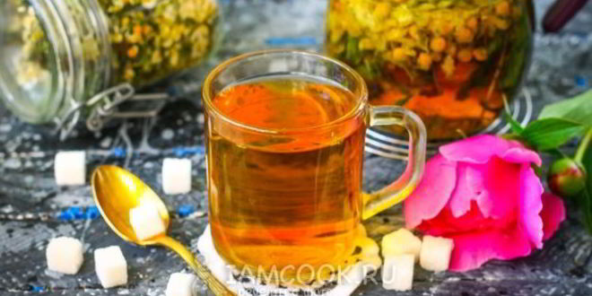 Рецепт цветочного чая с ромашкой, акацией и мятой