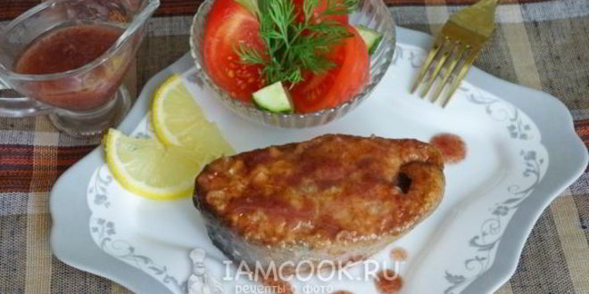 Рецепт кеты в ароматном соусе глинтвейн