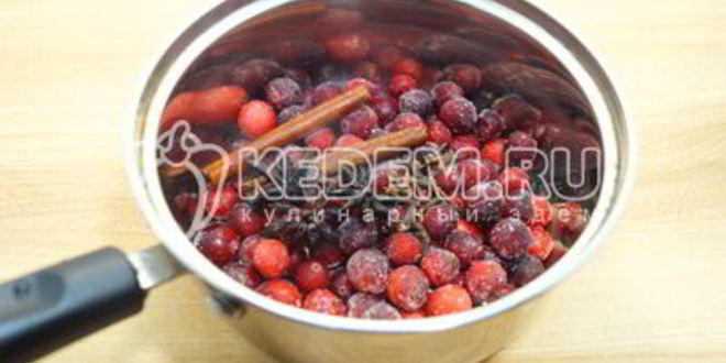 Рецепт клюквенного безалкогольного глинтвейна