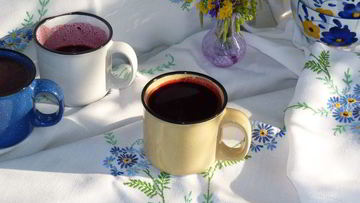 Рецепт Бархатного чернично-сливочный кисель