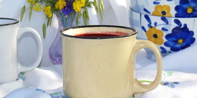 Рецепт бархатного чернично-сливочный кисель