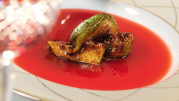 Рецепт Киселя из клюквы с обжаренным инжиром