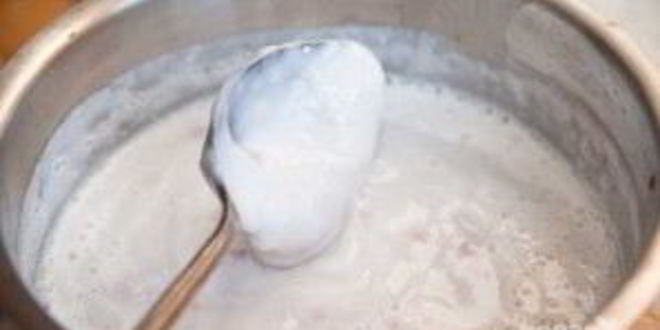 Рецепт молочного киселя с малиной