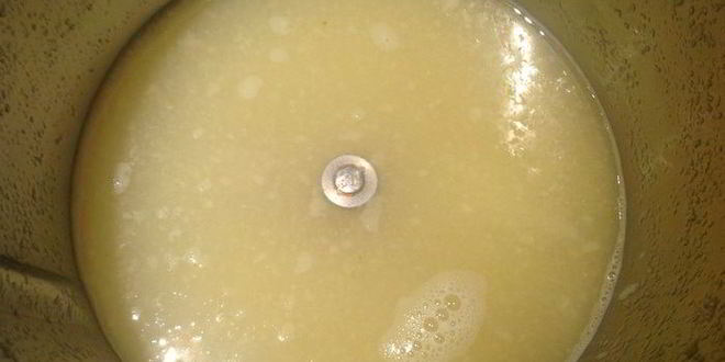 Рецепт яблочно-молочного кисель