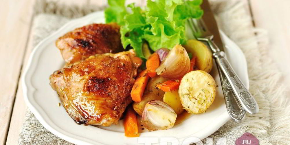 Как приготовить курицу в кофейной глазури, запеченная с овощами