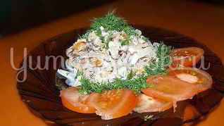 Рецепт Коктейля морского в сметане с луком