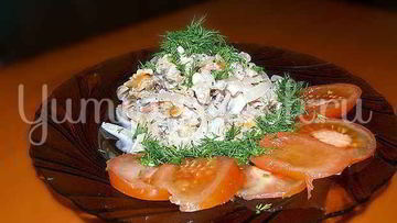 Рецепт Коктейля морского в сметане с луком