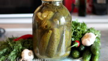 Рецепт Соленых огурцов с водкой