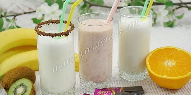 Рецепт молочного коктейля с мороженым