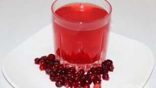 Рецепт Клюквенного морса из замороженной клюквы