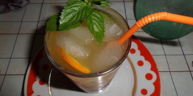 Рецепт мятна-цитрусового напиток освежающий