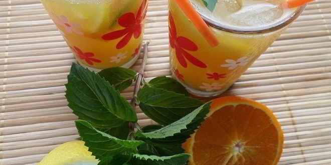 Рецепт мятна-цитрусового напиток освежающий