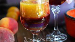 Рецепт Персикового коктейля с красным вином