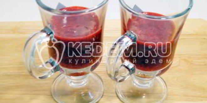 Рецепт брусничного смузи со сливками