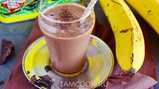Рецепт Шоколадного смузи с бананом и кокосовым молоком