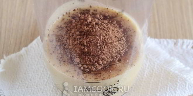 Рецепт шоколадного смузи с бананом и кокосовым молоком