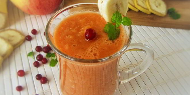 Рецепт смузей с бананом и морковным соком