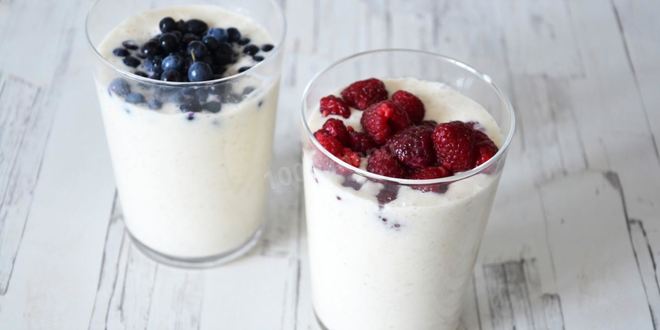 Рецепт смузей с овсяными хлопьями бананом